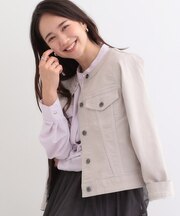 【SHOO・LA・RUE DENIM】大人のための ストレッチ コンパクトデニムジャケット