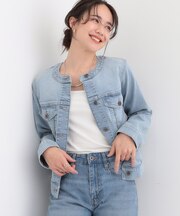 【SHOO・LA・RUE DENIM】大人のための ストレッチ コンパクトデニムジャケット