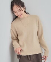 【S-LL/洗濯機可】キラキラ光るラメが上品 クルーネックニット