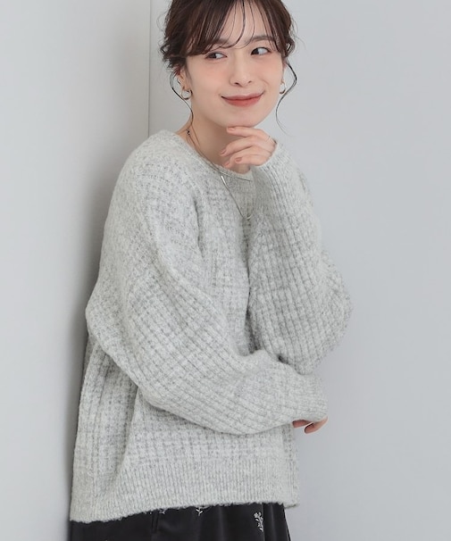ミックスワッフルニット