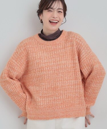 ミックスワッフルニット