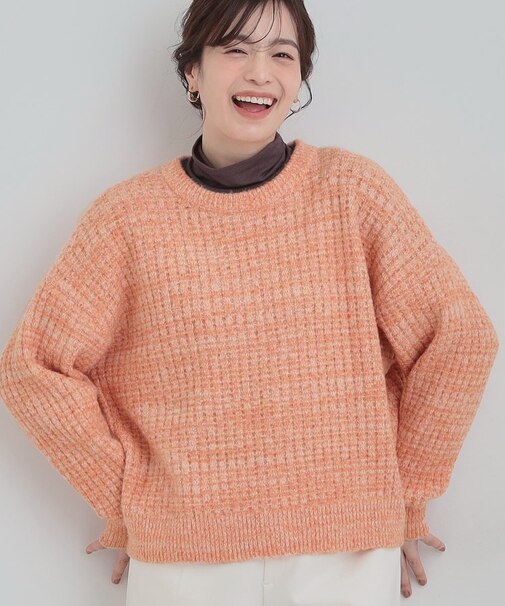 ミックスワッフルニット