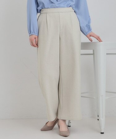 あったかカットツイルワイドパンツ