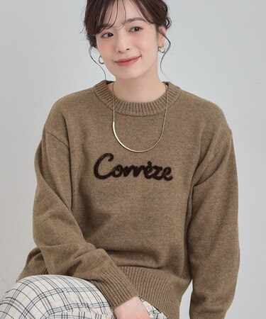 【S-LL/洗濯機可】ふわふわがやみつきになる柔らかさ スウェットライクロゴニット