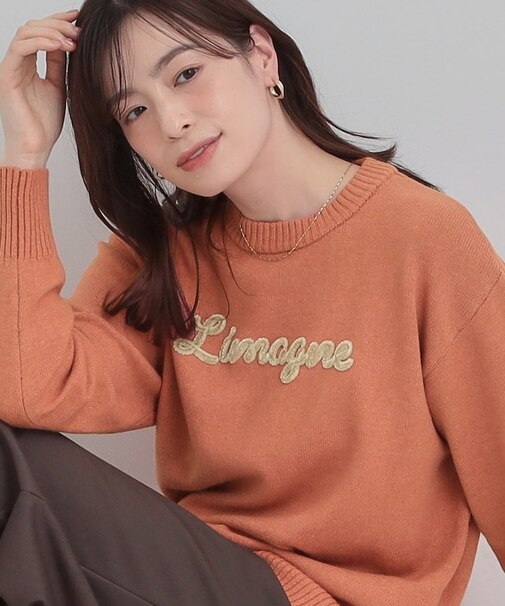 【S-LL/洗濯機可】ふわふわがやみつきになる柔らかさ スウェットライクロゴニット