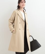 【S-LL/撥水】通勤や学校行事にも ロングトレンチコート