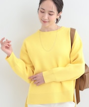 【S-LL/洗濯機可/体型カバー】コットン混で肌当たりがよい スウェットライクニット