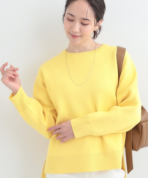 【S-LL/洗濯機可/体型カバー】コットン混で肌当たりがよい スウェットライクニット