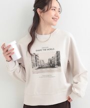 【綿100%/洗濯機可/S-LL】プリントアソート裏毛スウェット