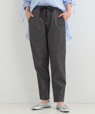 【ライトオンスデニム/S-LL】らくらく イージーデニムテーパードパンツ