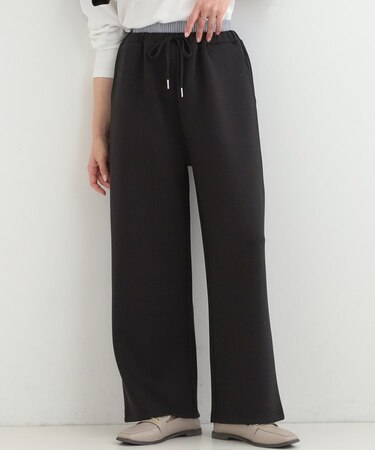 【セットアップ可/S-LL/なめらかタッチ】ダブルウエスト レイヤードパンツ