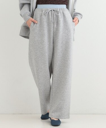 【セットアップ可/S-LL/なめらかタッチ】ダブルウエスト レイヤードパンツ