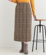 ラメツイードナロースカート