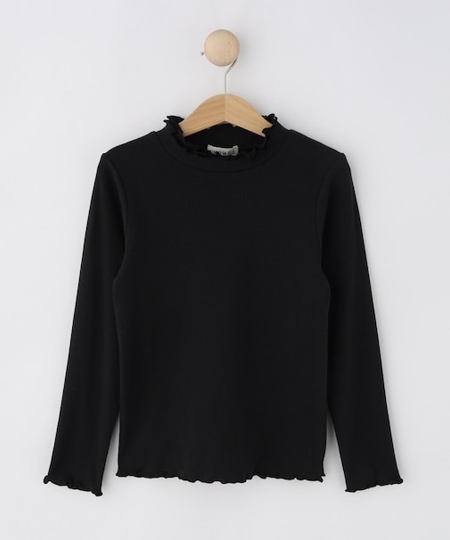 【110-140cm/プチセレ】リボンハイネックインナー