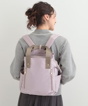 【撥水／2WAY】トートにもなる低反発ベルトの3層リュック