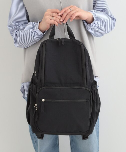 【撥水】ワンタッチショルダー自立リュック