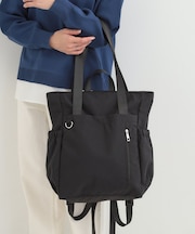 【撥水】トートにもなるスクエアリュック