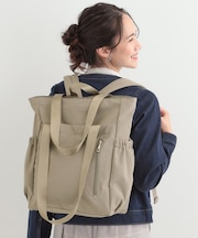 【撥水】トートにもなるスクエアリュック