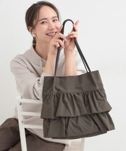 【撥水】つまみハンドルフリルトートバッグ