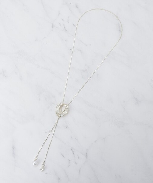 キラキラループタイネックレス