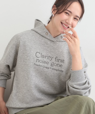 【S-LL/なめらかタッチ】選べる3柄 ロゴ入りプルパーカ