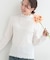 【洗濯機可/S-LL】レイヤードスタイルにも ぽこぽこジャカード ハイネックトップス
