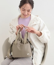 【Lee別注／撥水】巾着ショルダーバッグ