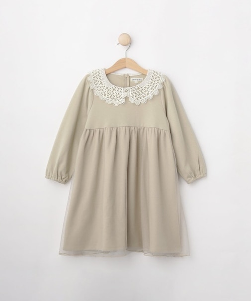 【110-140cm/プチセレ】チュールドッキングワンピース