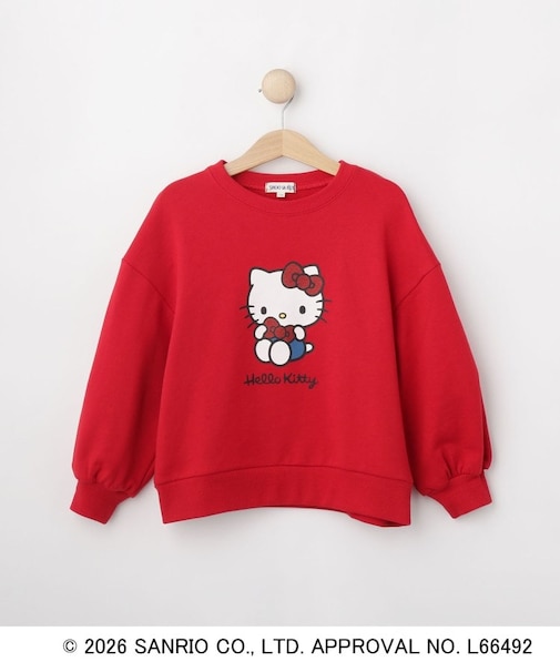 【サンリオキャラクターズ】ハローキティ＆クロミラメプリントスウェット