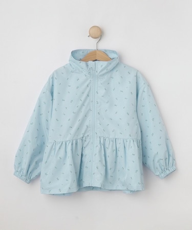 小花柄ペプラムブルゾン