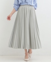 【洗濯機可/S-LL】縦ラインですっきり見え スエードライクプリーツスカート