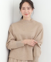 【洗濯機可/セットアップ可/S-LL】インせず着られる もちもち裾ラウンドニット