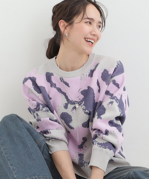 ニュアンス柄ニット
