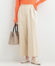 【S-LL】フロッキードットワイドパンツ