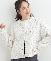 【洗濯機可/前後2WAY】ぽこぽこニットカーディガン