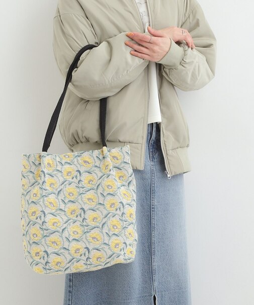 【インド製】ジャカードトートバッグ