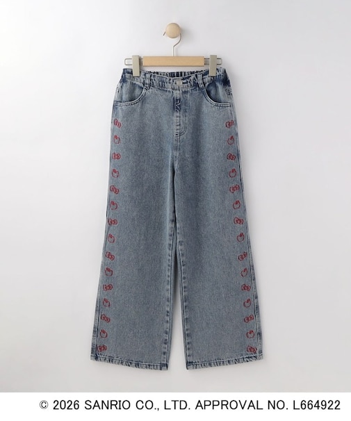 【サンリオキャラクターズ】ハローキティ刺繍デニム