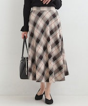 【S-LL】モールチェックフレアスカート