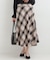 【S-LL】モールチェックフレアスカート