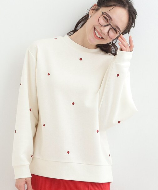 【洗濯機可】小さめ刺繍で大人見え アソート裏起毛スウェット