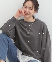 【洗濯機可】小さめ刺繍で大人見え アソート裏起毛スウェット