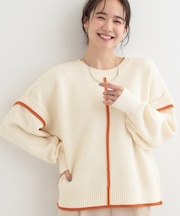 【前後2WAY】配色パイピングニット