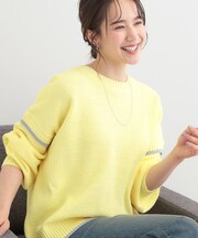 【前後2WAY】配色パイピングニット