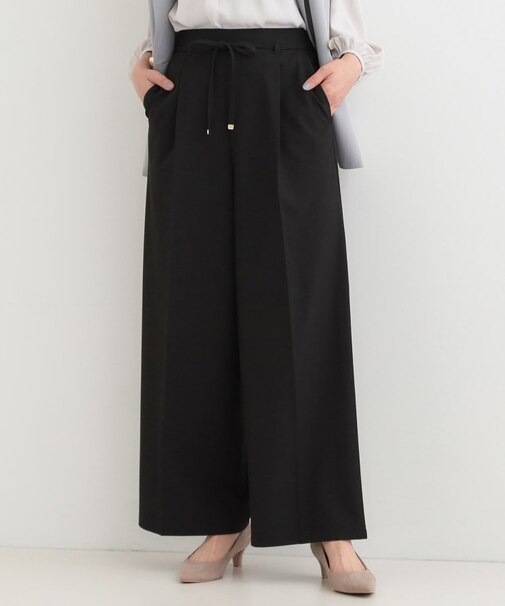【着丈選べる/S-LL】センタープレスできちんと見え イージーワイドパンツ
