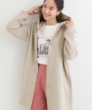 【S-LL】体型をカバーしながらスマートに魅せる。ストライプジャカード コーディガン