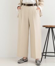 【洗濯機可/セットアップ可/SS-LL/UV】脚のラインをきれいに見せる ワイドパンツ