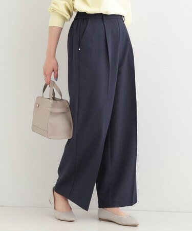 【洗濯機可/セットアップ可/SS-LL/UV】脚のラインをきれいに見せる ワイドパンツ