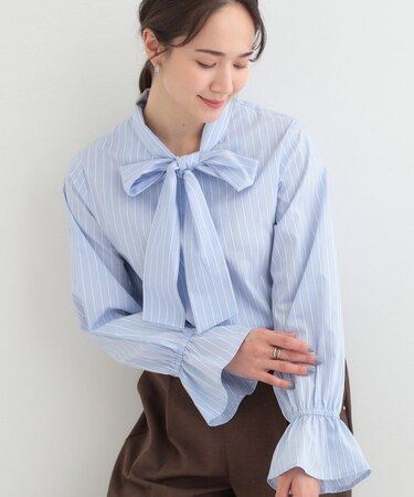 イージーケアリボンブラウス