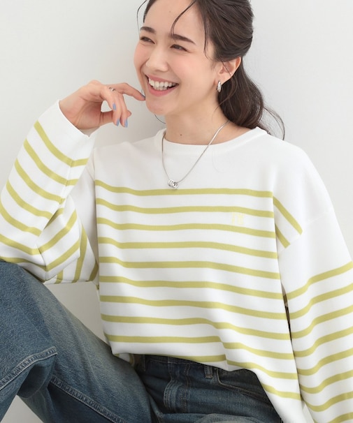 まるでTシャツ 大人カジュアルコーデに最適なボーダーニット