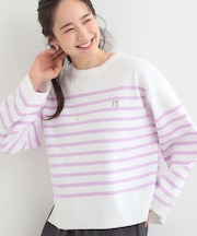 まるでTシャツ 大人カジュアルコーデに最適なボーダーニット